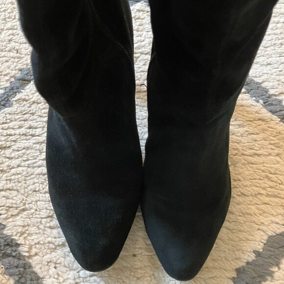 Steven black suede knee-high boots 6.5 - Picture 2 of 5